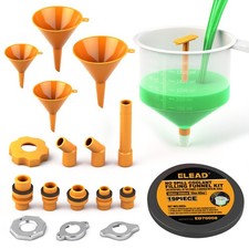 ELEAD No-Spill Coolant Funnel Kit - 19-Piece Multi-use Version Yellow picture