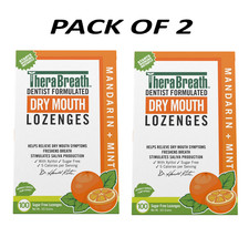 TheraBreath Dry Mouth Mandarin Mint Lozenges, 100 count, 165 g PACK OF 2 picture