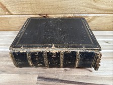 1803 HOLY BIBLE carey JOHN ADAMS rare EARLY AMERICAN fold out maps LEATHER old picture
