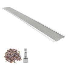 Uimoso Aluminum Gutter Cover 5 in Steel Mesh 48ft Leaf Guard 12PCS picture