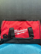 Milwaukee Small Red/Black Fabric Tool Bag Zipper Closure Carrying Handles picture