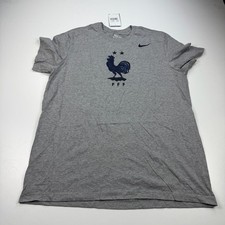 NEW Nike France Shirt Mens Extra Large XL Gray Crew Neck Logo Soccer picture