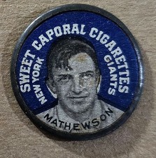 1909-12 Sweet Caporal Domino Discs Christy Mathewson NY Giants HOF Rare picture