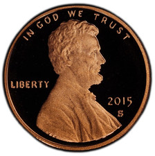 2015-S Proof Lincoln Shield Cent 1C picture