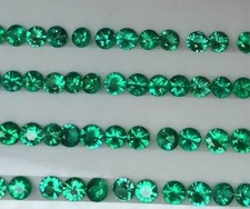 5mm natural top quality vivid green Colombian emerald round 5pcs loose gemstone picture