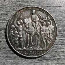 Germany Prussia 2 Mark 1913 A Silver Coin Cleaned XF picture