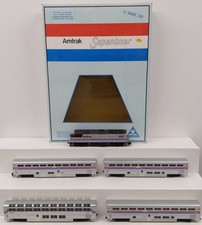 American Models Amtrak Superliner Phase 4 FP-40 S Gauge Diesel Train Set EX/Box picture