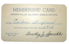 VTG Membership Card - Perryville Alumni Association 1951 Maryland picture