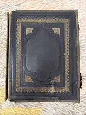 HUGE Antique 1880s Brown's Family Bible Brass Clasps Large Folio Victorian  Era picture