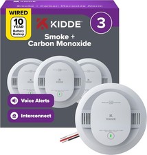 Kidde Smoke & CO Detector 30CUA10-V – Hardwired with 10-Year Battery, 3-Pack picture