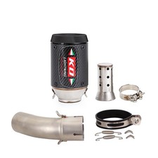 ZX4RR ZX4R 2023-2026 Carbon Exhaust Muffler Mid Pipe Slip on For Kawasaki ZX25R picture