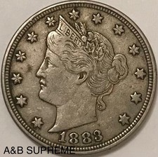 1883 No Cents Liberty Head V Nickel XF-AU Extremely Fine-About Uncirculated picture