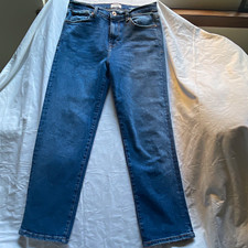 Kensie Women's High Rise Straight Jeans 6 Blue Medium Wash Stretch 5-Pocket picture