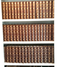 1900 Huge Leather Set SIR WALTER SCOTT WAVERLY NOVELS ANTIQUE LIBRARY 51 Vol picture