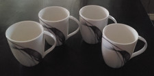 Mikasa Kya Blue & Purple  Porcelain SET OF 4 MUGS (CUPS), EXCELLENT Condition picture