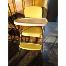 Vintage 1950s 1960s Retro Atomic Yellow Cosco Highchair picture