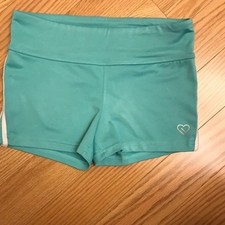 vintage Aeropostale girl teen medium shorts green blue turquoise white picture