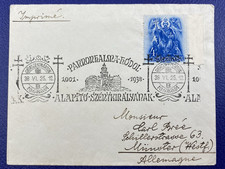 1938 HUNGARY WYORSZENTMARTON PICTORIAL CANCEL TO GERMANY, SC# 513 picture
