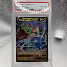 2021 Pokemon SWSH07 Evolving Skies Rayquaza V 110/203 Holo PSA 10 picture