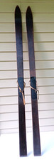 Vintage Rustic Wooden Hickory Cross Country Skis 150 cm 59 Inches Rustic Decor picture