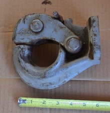 VINTAGE HOLLAND 74410 RIGID TRAILER PINTLE HITCH TOW HOOK 4 BOLT PLATE MILITARY picture