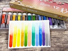 Holbain Irodori Gouache Spring 12 Color Set 15ml Japanese Traditional Colors New picture