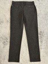 NWT Ann Taylor Pants Womens 6 Charcoal Gray Skinny Leg Pull On Stretch Knit picture