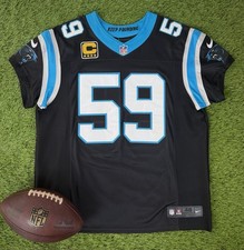 Authentic Luke Kuechly Carolina Panthers 2017 Nike Elite Captain Patch Jersey 48 picture