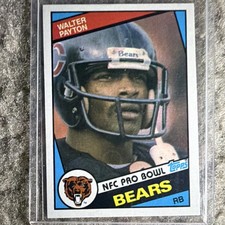Topps 1984 Walter Payton NFC Pro Bowl Chicago Bears Football Card #228 picture