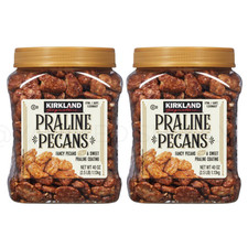 2 Packs Kirkland Signature Praline Pecans 40 oz Each Pack, Total 80 oz Exp 01/27 picture