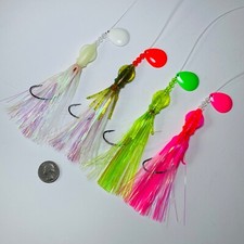 BEST FLUKE FLOUNDER DESTROYER Bottom B2 Squid Lures Rigs (Classic Colors) picture