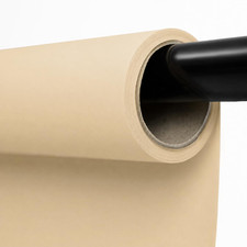 Seamless Paper Backdrop for Photography Beige Cream Backdrop Paper (53''X16.4' I picture