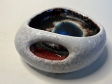 Bitossi Aldo Londi Fused Fritte Glass Dish Italian Studio Pottery MCM Italy picture