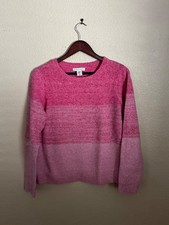 Pink Ombré Colorblock Crewneck Sweater picture