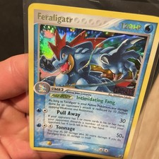 Inverted Foil Error Feraligatr 4/115 Reverse Holo Stamped Unseen Forces 2005 picture