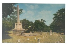 CONFEDERATE CEMETERY CANNON FROM GA MILITARY INSTITUTE GEORGIA MARIETTA POSTCARD picture