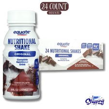 Equate Original Meal Replacement Nutritional Shakes, Chocolate, 8 Oz, 24 Count picture
