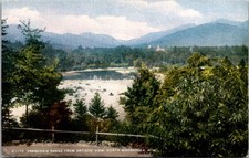 Aerial View Postcard of North Woodstock NH-New Hampshire, Franconia Range (D1) picture