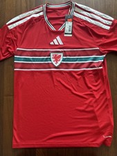 FA Wales Home Soccer Jersey 2026 - Adidas Soccer - Men Medium- Red NEW picture