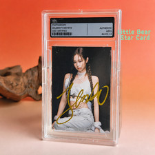 Jennie BLACKPINK Signed 3 Inch Photo Kpop Idol Collectible Memorabilia Gift picture