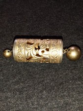 Chinese necklace - antique vintage brass tube picture