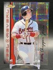 1999 Topps Finest Chipper Jones Peel and Reveal Hyperplaid #PR16 Braves picture