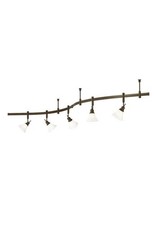 Tiella Tech Lighting 800RAL5CWZ Casual Rail Kit 5-Light Antique Bronze NOS picture