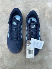 Adidas VL Court 3.0 K- Youth Size- K16489- Navy Blue with Powder Blue Stripes picture