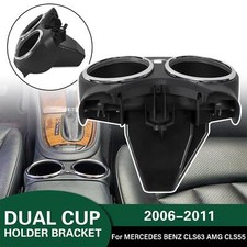 Black Dual Drink Cup Holder For 2006-2011 Mercedes-Benz CLS500 #21968004149051 picture