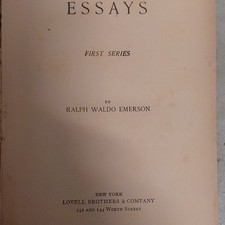 Ralph Waldo Emerson Essays First Series Lovell 1894 Hardcover picture
