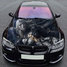 Dark Fallen Angel Car Hood Wrap Vinyl Decal Custom Graphic Fits Truck SUV picture