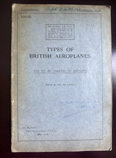 WWI Aeroplane Air Ministry Intelligence British Aeroplane, WWI Manual 1918 picture