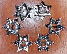 Vintage Emilia Castillo 1997 Star of David Clips Set of 6 Neiman Marcus picture