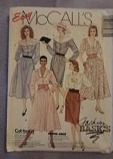 McCall's Easy Fashion Basics 3988 Sz 8-12 Women's Dress Skirt Vtg 1988 Cut & Com picture